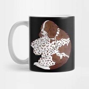 Cute english cocker spaniel sleeping illustration Mug